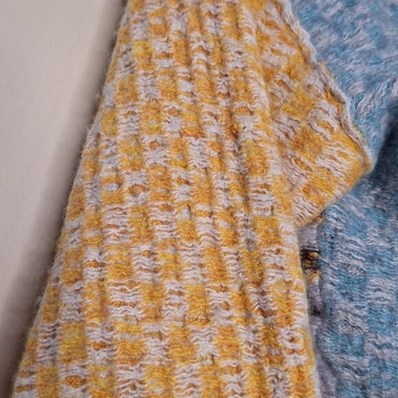 Free People Mixed Print Pieced Ready Set Go Colorful Women's Sweater Cardigan - Picture 9 of 10